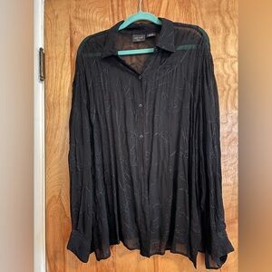 Sheer Embroidered Blouse